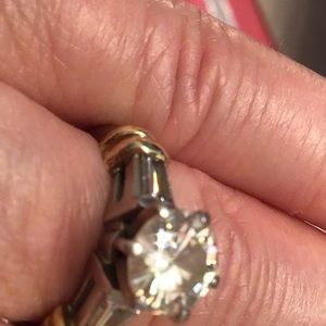 Platinum and gold engagement ring🥲